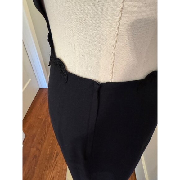 Jessica McClintock Gunne Sax Black Lace Cutout Dress With Cross Back 9/10 - Picture 6 of 15